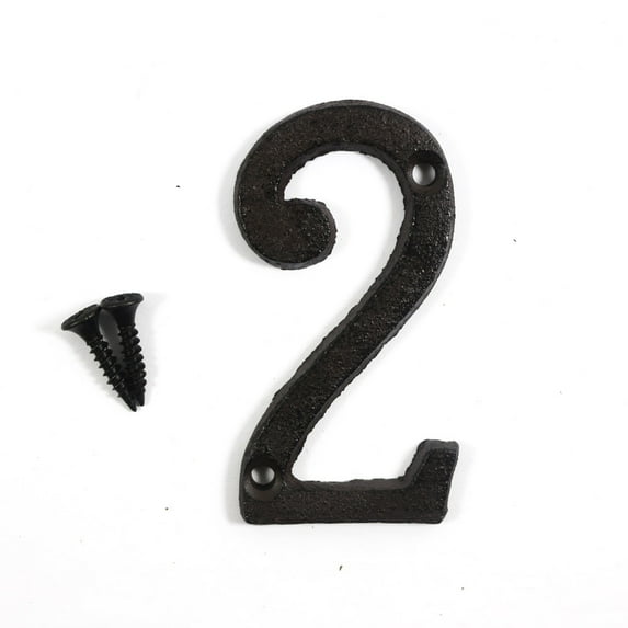 3 inch Vintage Decorative Cast Iron Metal Alphabet Letters Wall Sign Hanging Address Name Sign Letter(2)