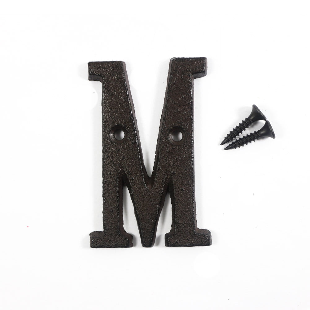 3 inch Vintage Cast Iron Alphabet Letters Wall Sign, Hanging Address ...