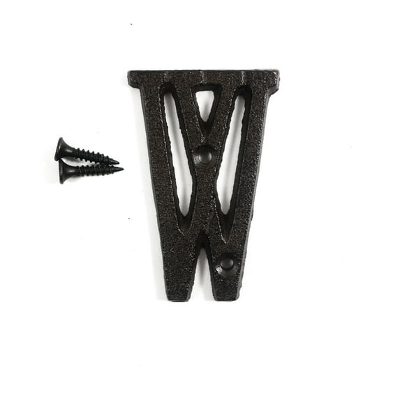 3 inch Vintage Decorative Cast Iron Metal Alphabet Letters Wall Sign Hanging Address Name Sign Letter(W)