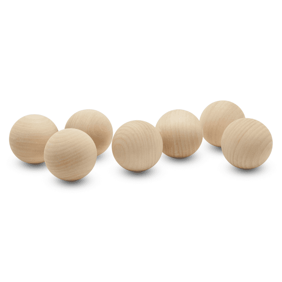 3 inch Wooden Round Ball, Bag of 5 Unfinished Natural Round Hardwood Balls, Smooth Birch Balls, for Crafts and DIY Projects (3 inch Diameter) by Woodpeckers