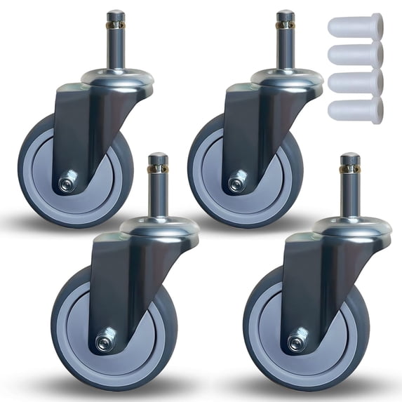 3-inch swivel wheels, 7/16-inch x 1-3/8-inch rod swivel wheel set of 4 ...