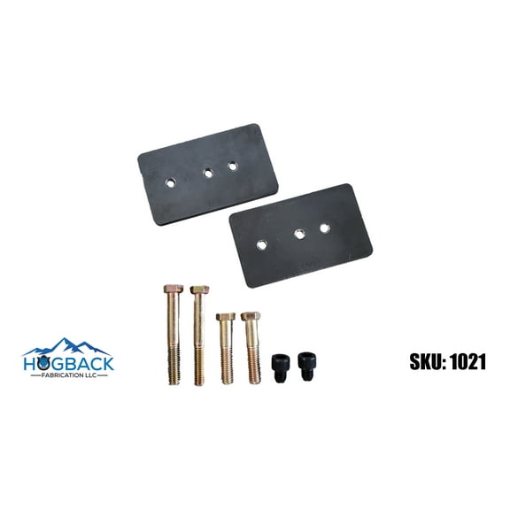 3 inch wide axle relocation plates, 7/16 Inch Center Pin