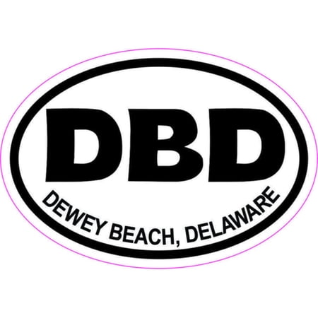 3 inch x 2 inch DBD Dewey Beach Delaware Sticker