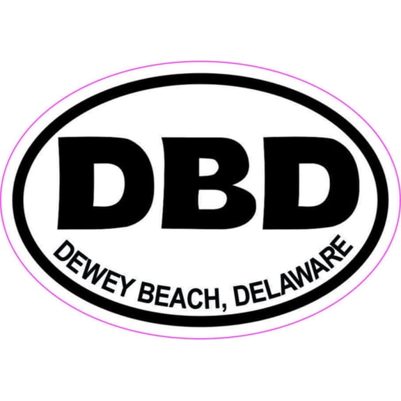 3 inch x 2 inch DBD Dewey Beach Delaware Sticker