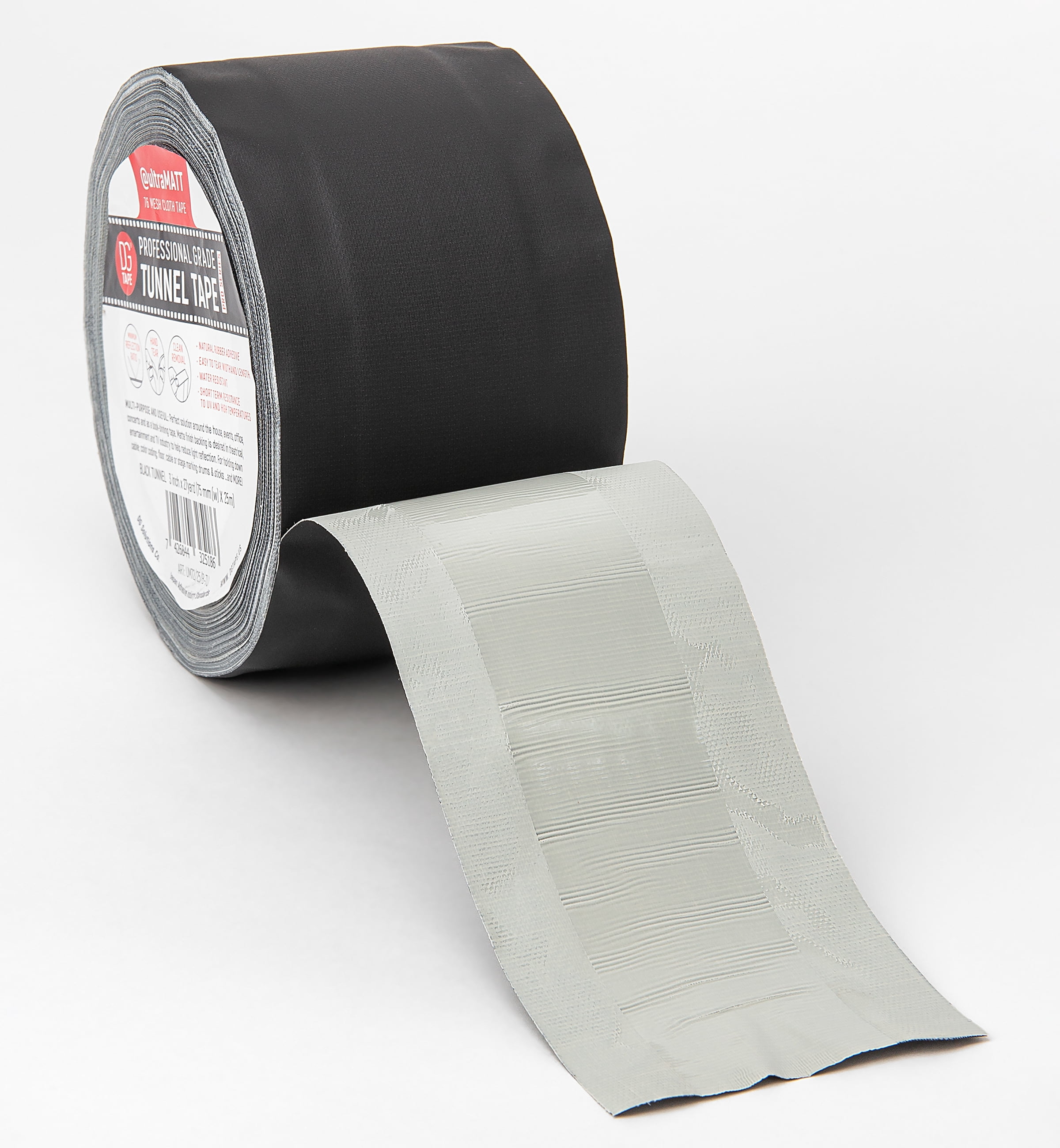 3 inch x 30 yards - Black Gaffer Tunnel Tape | DGTAPE@ultraMATT