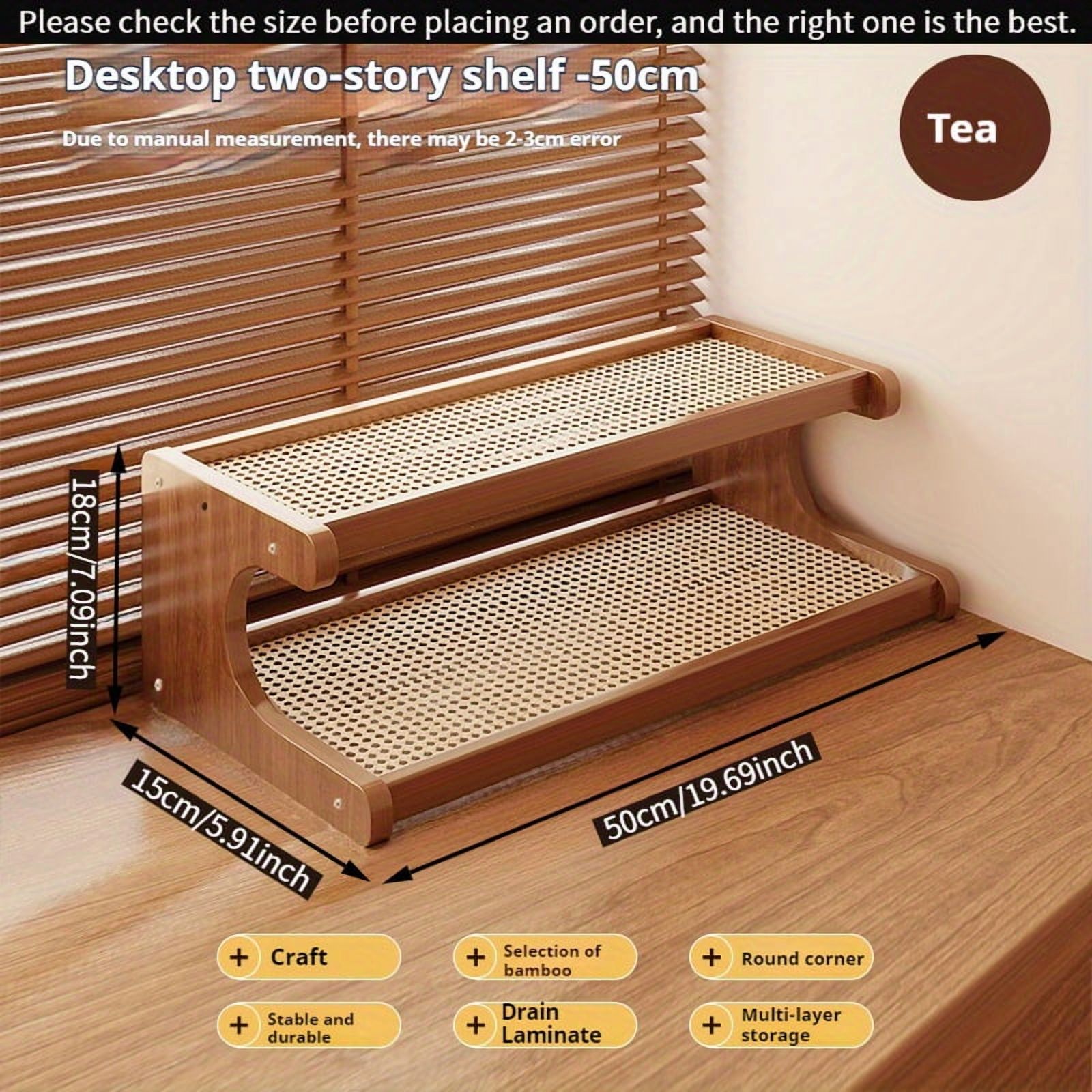 3-layer Bamboo Storage Rack, Desktop Storage Rack, Desk Storage Rack ...