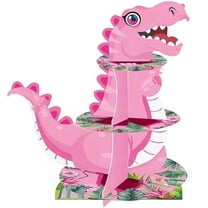 3-layer Dinosaur Cupcake Rack Party Decoration Dinosaur Themed Cupcake Stand Dessert Tower Party Birthday Supplies
