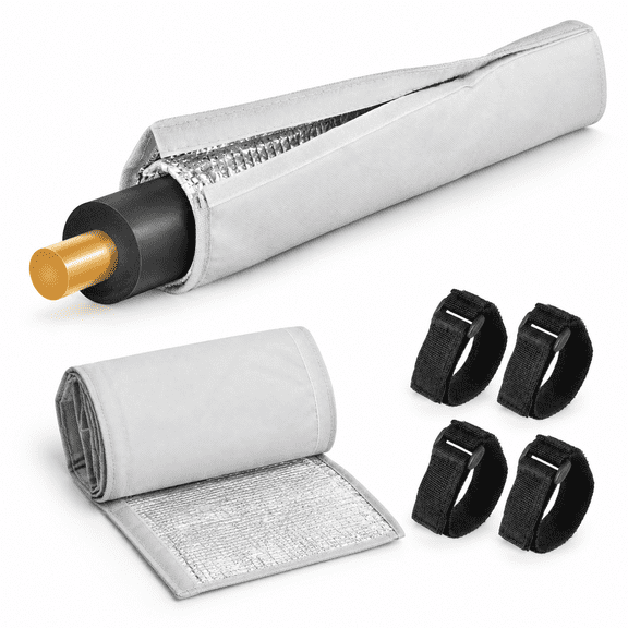 3-layer HVAC Copper Pipe Cover, White / Gray, 72'' X 10.2'', For Outdoor Air Conditioning Mini Splits