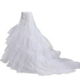 thumbnail image 1 of 3-layer Yarn 2-hoops Bride Wedding Dress Long Trailing Skirt Petticoat Elastic f, 1 of 9