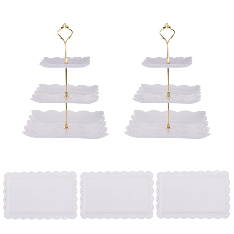 3layer snack plate fruit plate afternoon tea dessert display stand