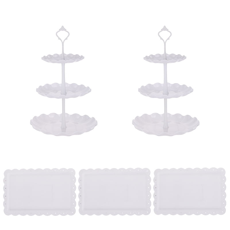 3layer snack plate fruit plate afternoon tea dessert display stand
