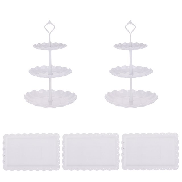 3layer snack plate fruit plate afternoon tea dessert display stand