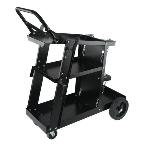3-layer welding cart, capacity 400 pounds, 360  rotating wheel, tank safety chain, rolling MIG TIG ARC MMA welding cart for plasma cutting machine