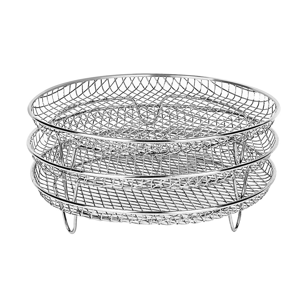 3-layers Air Fryer Rack Stackable Grid Grilling Rack for Family ...
