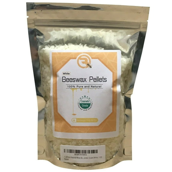 3 lb 100% Pure Natural White Beeswax Pellets for Crafting Candle Making Lip Balms Skin Care Product, Triple Filtered Cosmetic Grade