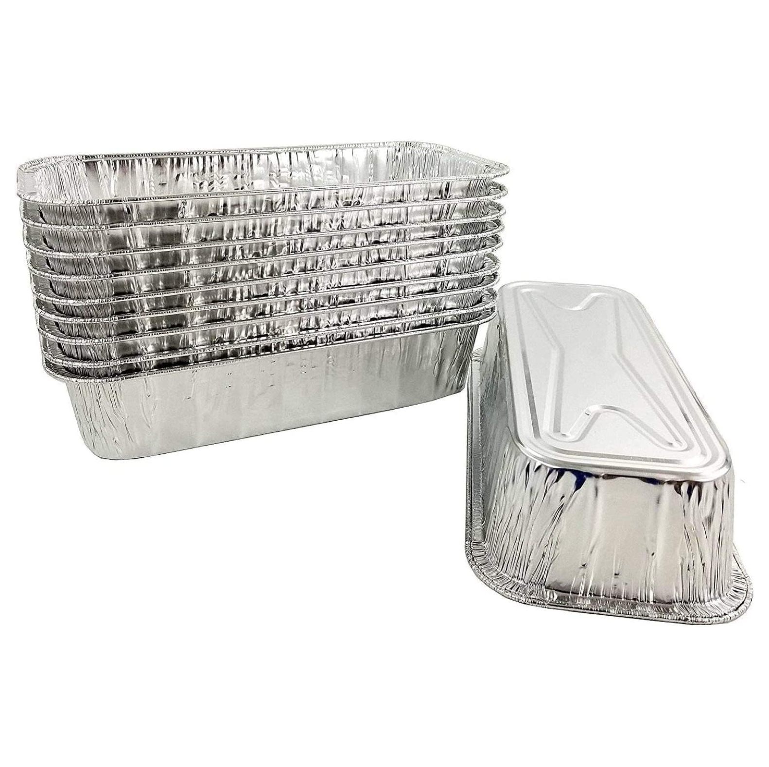 3 lb. Aluminum Disposable Rectangle Loaf Pans For Serving, Baking
