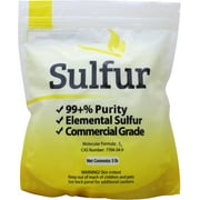 3 lb Ground Yellow Sulfur Powder Commercial Grade Pure Elemental Commercial Flour No Additives Brimstone