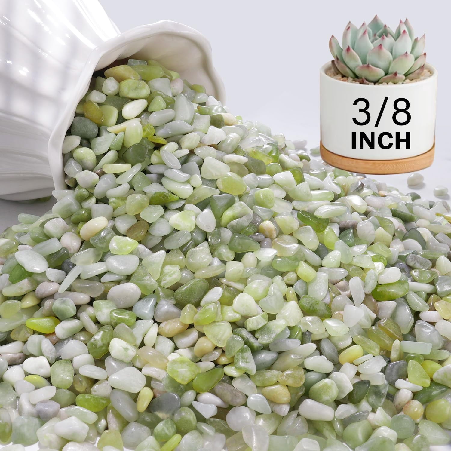 3 lbs Pebbles for Indoor Plants, 3/8 Inch Pea Gravel for Fish Tank ...