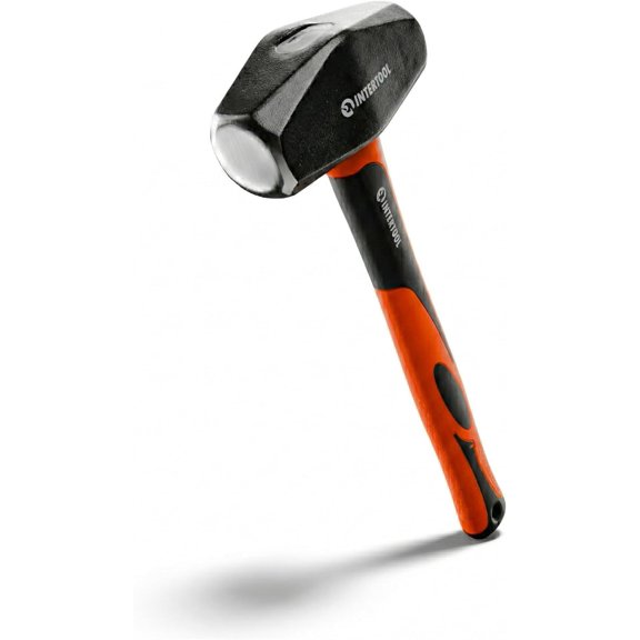 3 lbs Small Sledge Hammer | Drilling/Crack Mini Sledgehammer with Heavy-Duty Steel & Shock Absorbing Non-Slip Fiberglass Handle HT08-0246