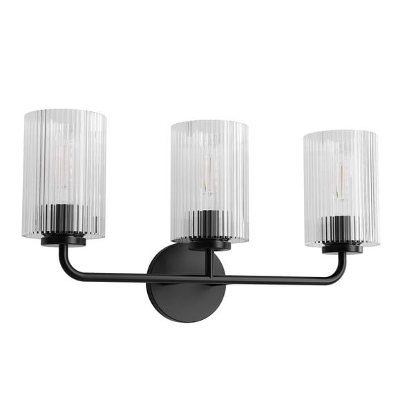 3 lights Black Metal Bend E26 For Vanity Lights (Shade not include)