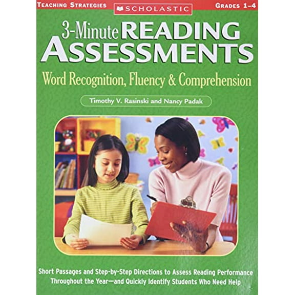 Pre-Owned 3-Minute Reading Assessments: Grades 1-4: Word Recognition, Fluency, & Comprehension (Paperback) 0439650895 9780439650892