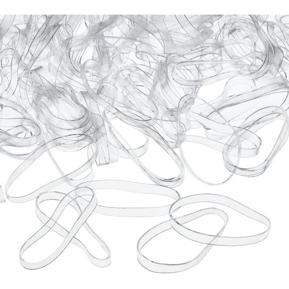 3 mm Clear Elastic Bands Hair Rubber Bands, 500 Pieces