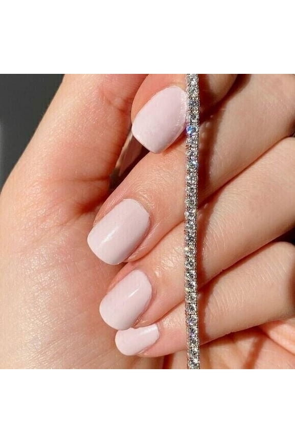 3 mm Round Cut Lab Created Diamond Women's Anniversary Gift Tennis Bracelet 14k White Gold Plated Silver 7 Inch