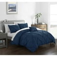 thumbnail image 1 of 3 or 4 Piece Whitley Pinch Pleated ruffled and pleated complete  Duvet Cover Set  Shams and Decorative Pillows included, 1 of 9