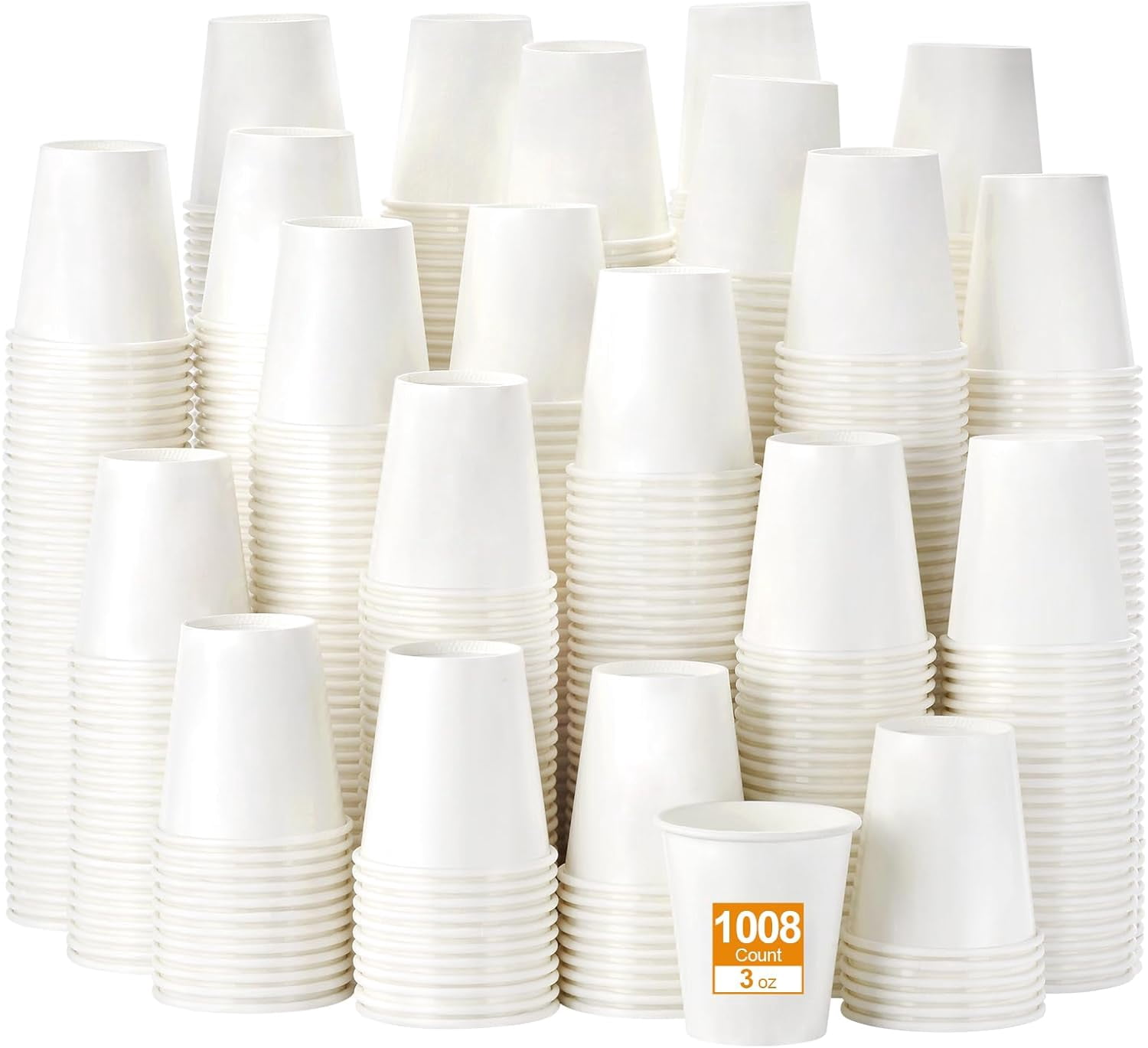 3 oz 1008 Count Disposable Paper Cups, White Mini Mouthwash & Espresso ...