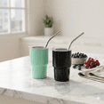 thumbnail image 1 of 3 oz Cute Mini Tumbler Shot Glass Set，With Straw and Lid Sublimation Double Stainless Steel Wine Glass，Mini Insulated Coffee Mug Mugs For Bars, Tea, 1 of 9