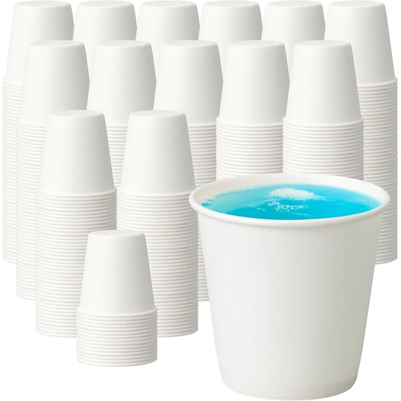 3 oz Disposable Paper Cups, Mouthwash Cups, Small Coffee Cups for Bathroom Rinsing, Mini Water Drinking Cups for Espresso, Samples, 3000 Pack