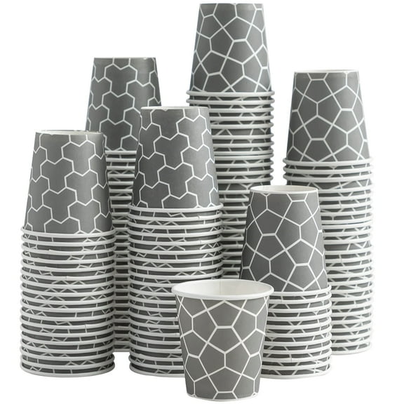 3 oz Gray Paper Cups, 600 Count, Multipurpose Bathroom, Coffee, Snack Use