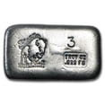 thumbnail image 1 of 3 oz Hand Poured Silver Bar - BB, 1 of 3