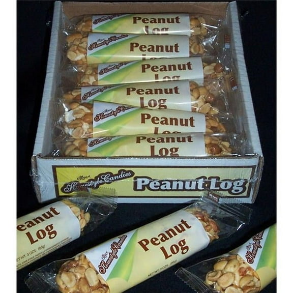 3 oz Homestyle Candies Peanut Log Roll - Pack of 12