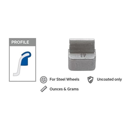 3 oz Medium Duty Truck Wheel Weight, Box of 25