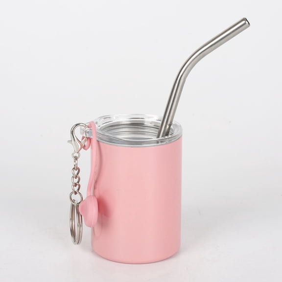 3 oz Mini Tumbler Shot Glass with Straw and Lid,  Shot Glasses Tumblers Blank Stainless Steel Cute Shot Glasses Set for Wedding Party Whiskey Cocktail Bar, 1PC