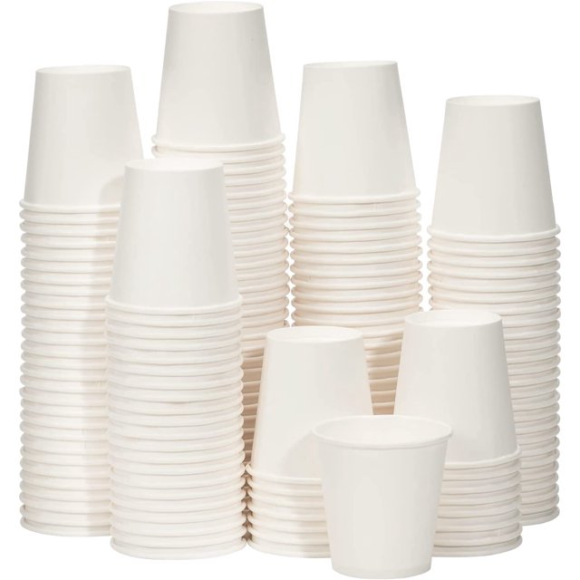 3 oz Paper Cups [600 count] Disposable for Bathroom, Home, and Party