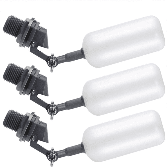 3 pack 1/2Inch Water Float Valve with Adjustable Arm Plastic Water Filter Float Ball Valve for Water Tank Pool