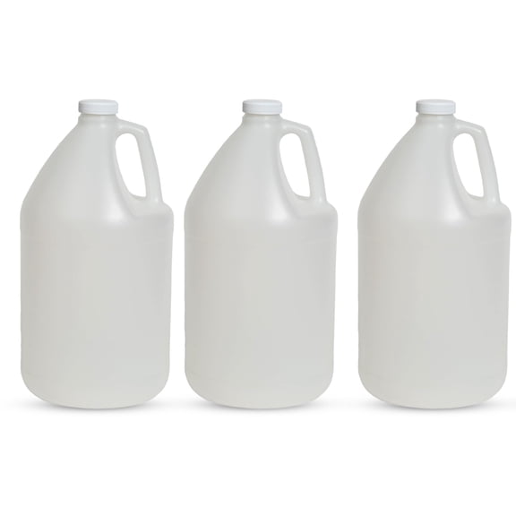 3-pack 1 Gallon Water Bottle Plastic Jug Container With Lid | White Food Grade  Leak-proof Pitcher Fermentation Brewing Storage & More