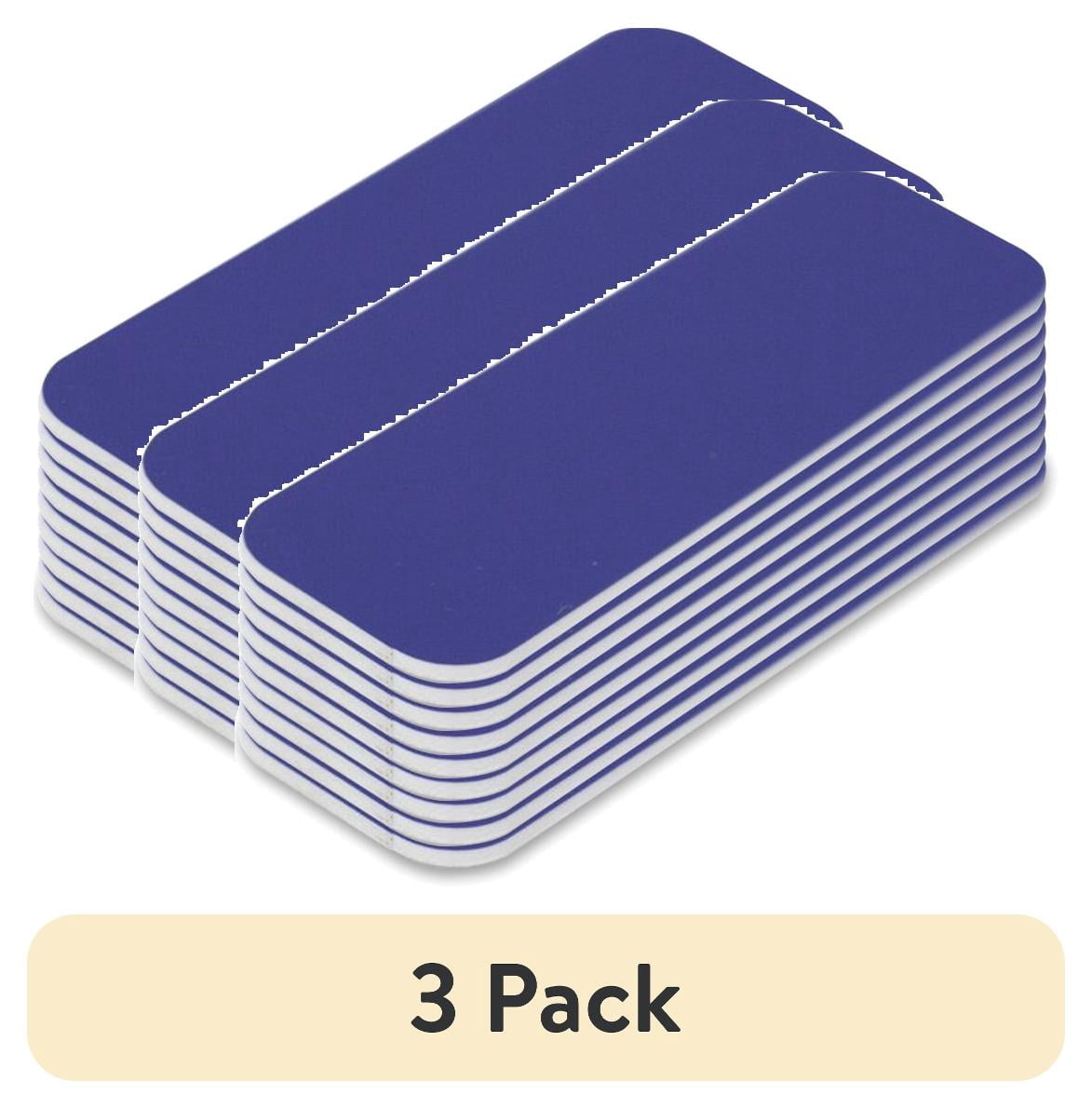 (3 pack) 1" x 3" Round Corner Name Tag Badge Blanks with Magnetic Backing - 10 Pack (Blue)