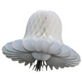 thumbnail image 1 of 3-pack 11 Inch Hanging Honeycomb Tissue Paper Bell Decoration, White, by Devra Party, 1 of 1