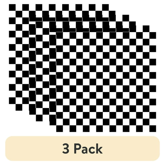 (3 pack) 18" x 21" 100% Cotton Check Precut Sewing & Craft Fabric, Black 1 Piece