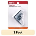 thumbnail image 1 of (3 pack) 2 in. x 2 in. Double Wide Corner Brace, Steel, Zinc Plated (2 Pack), 1 of 9