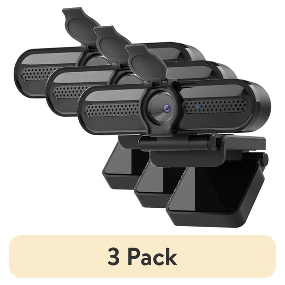 (3 pack) Vizolink 2K/1080p Webcam with 2 Microphones for PC Laptop Conference Streaming Gaming Autofocus USB Web Cam