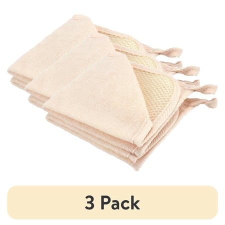 (3 pack) Dual-Sided Terry Washcloths, 2 Count