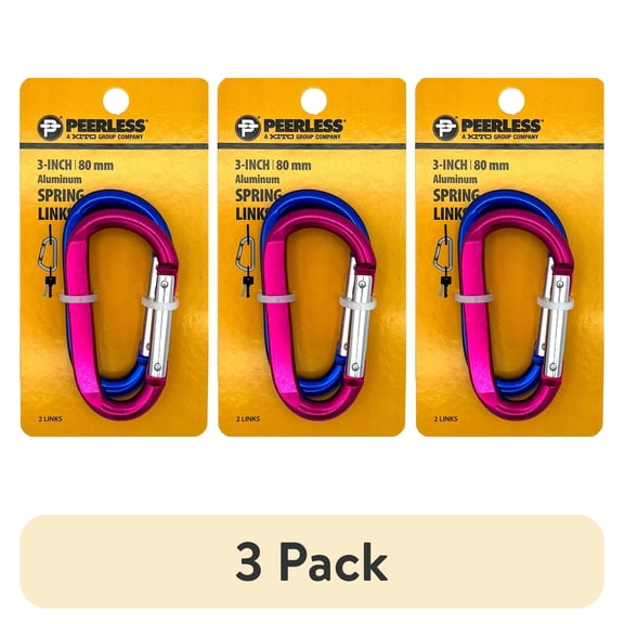 (3 pack) 3" Aluminum Spring Link, 2 pack, Peerless Chain Company, #4727038W