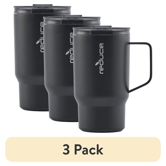 (3 pack) (3 pack) (3 pack) (3 pack) Reduce Hot1 18 oz Stainless Steel Insulated Tumbler with Adjustable Flow Lid – Black