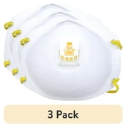 3 pack 3M Cool Flow Valve Respirators, White, 8511, N95, 2 Safety Masks