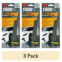 (3 pack) 3M Wetordry Sandpaper, 3 2/3 in x 9 in, 1500 Grit, 5-Pack