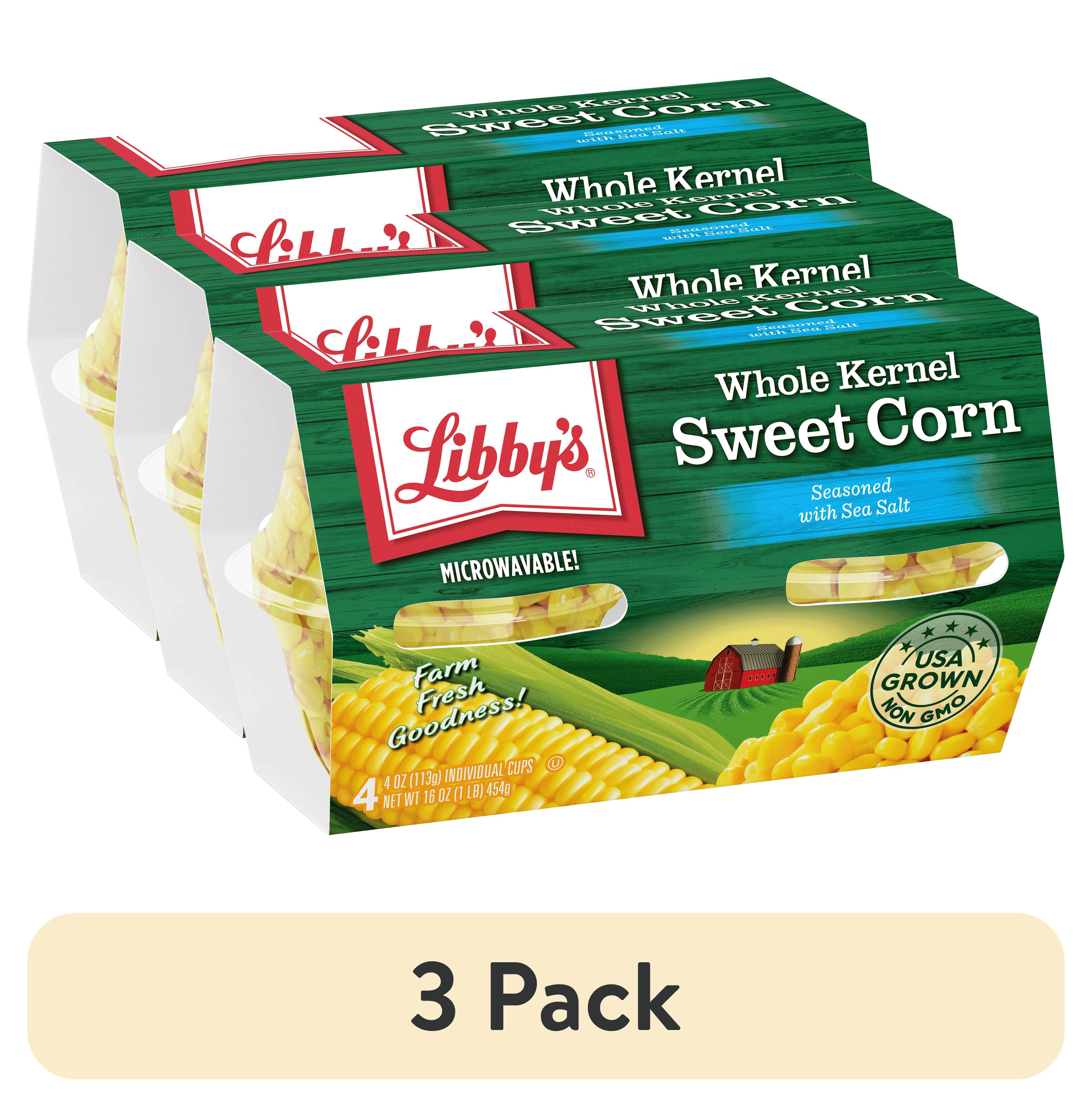 (3 pack) Libby's Whole Kernel Sweet Corn, 4 Oz, 4 Count Box